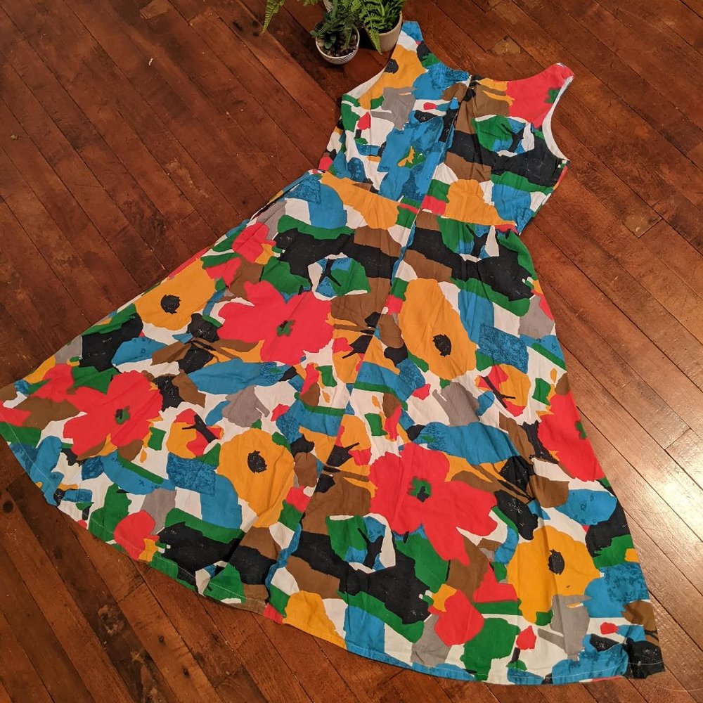 Emily and Fin Margot Fireshade Floral Fit and Flare Sleeveless Dress